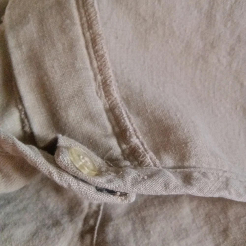 🦋 Vintage Orvis Linen Capri Pants Beige Plus Size 18